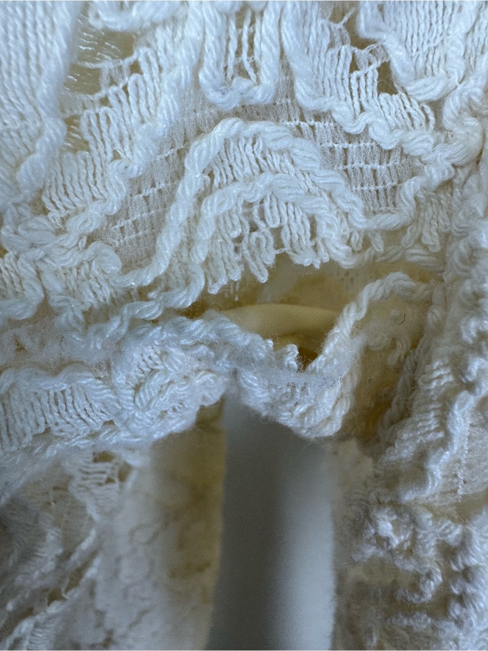 For Cynthia Ivory Floral Lace Blazer Jacket Women’s Medium Open Front Boho Cotta - Picture 4 of 15